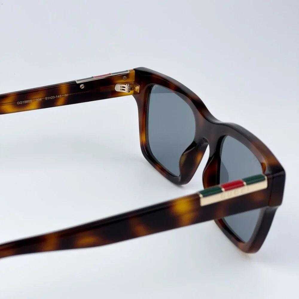 Gucci Men BRAND NEW Sunglasses Havana Grey Square GG1889S 004